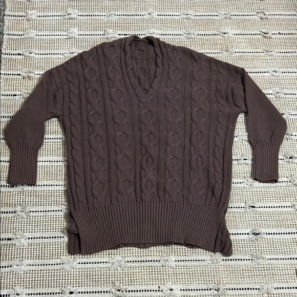 Brown Cable Knit Sweater - Picture 1 of 8